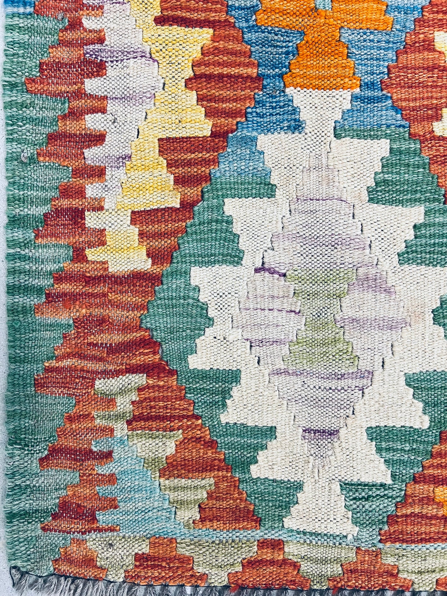 AFGHAN MULTICOLOR BOHO KILIM RUG (83 x 123 cm)