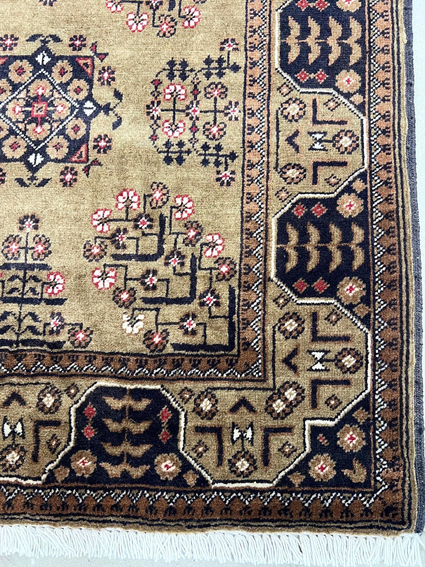AFGHAN HAND-KNOTTED MERINO WOOL RUNNER (80 x 200 cm)