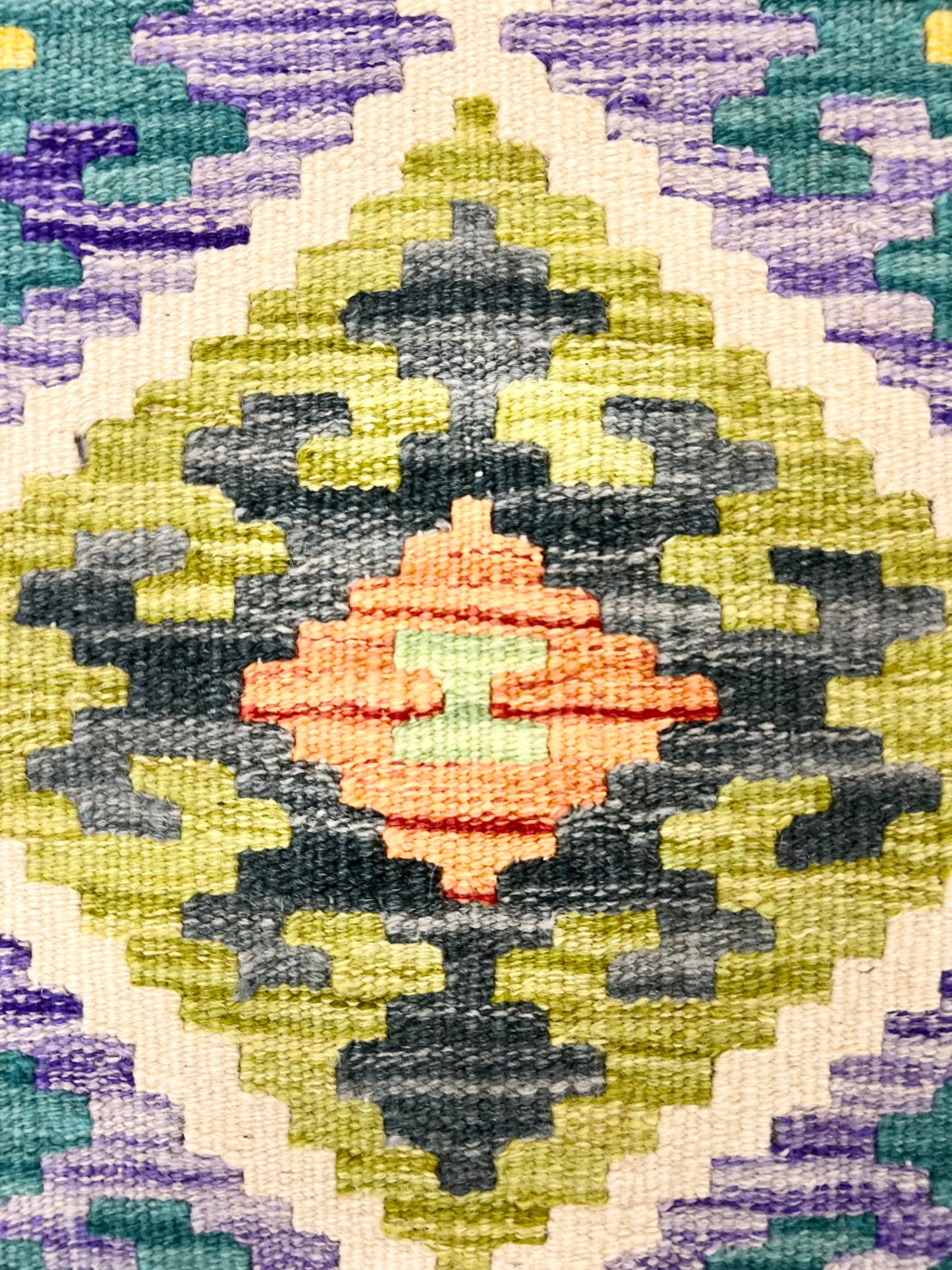 MULTICOLOUR AFGHAN BOHO KILIM RUNNER (78 x 400 cm)