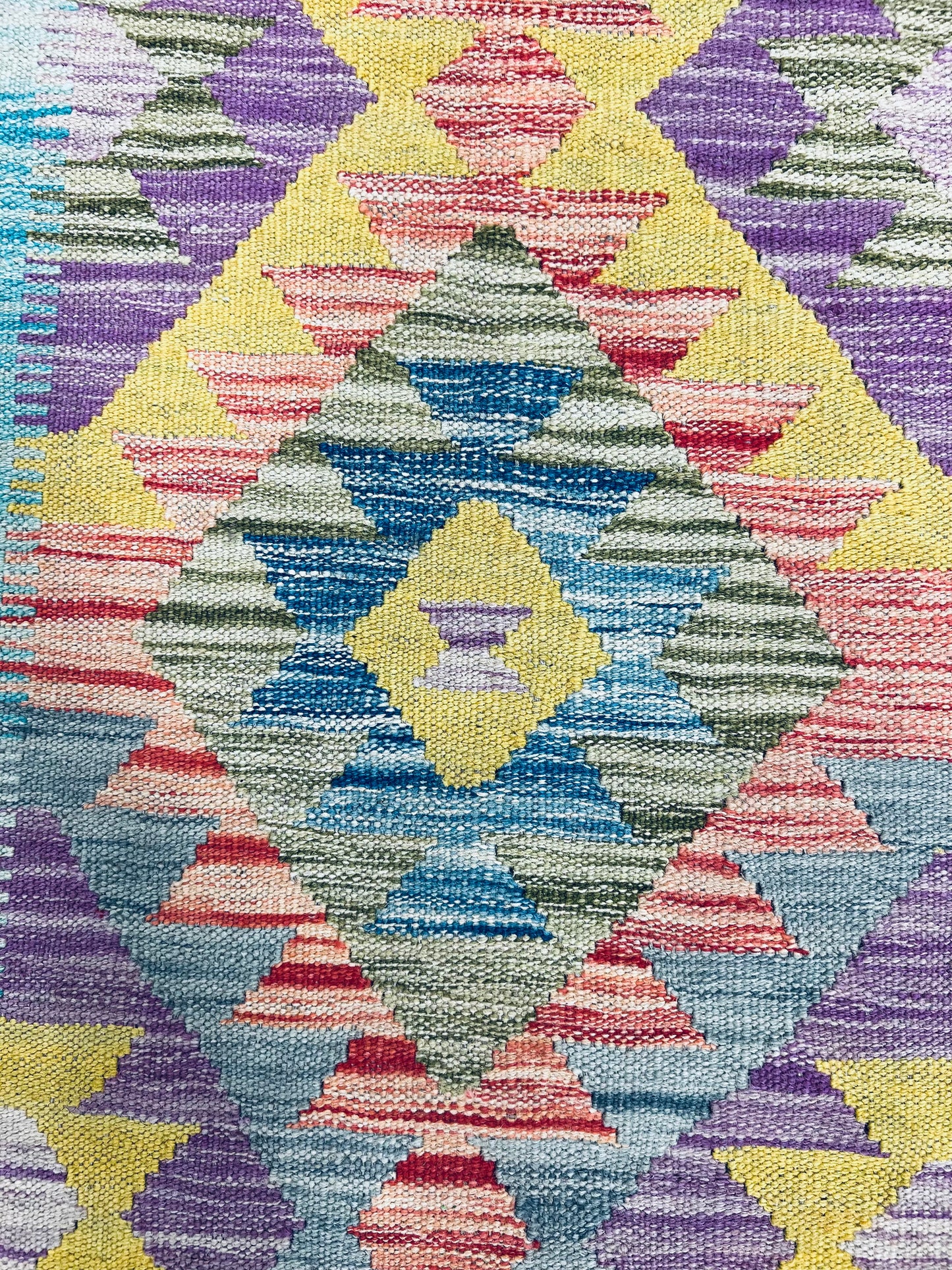 MULTICOLOUR AFGHAN BOHO KILIM RUNNER (65 X 200 cm)