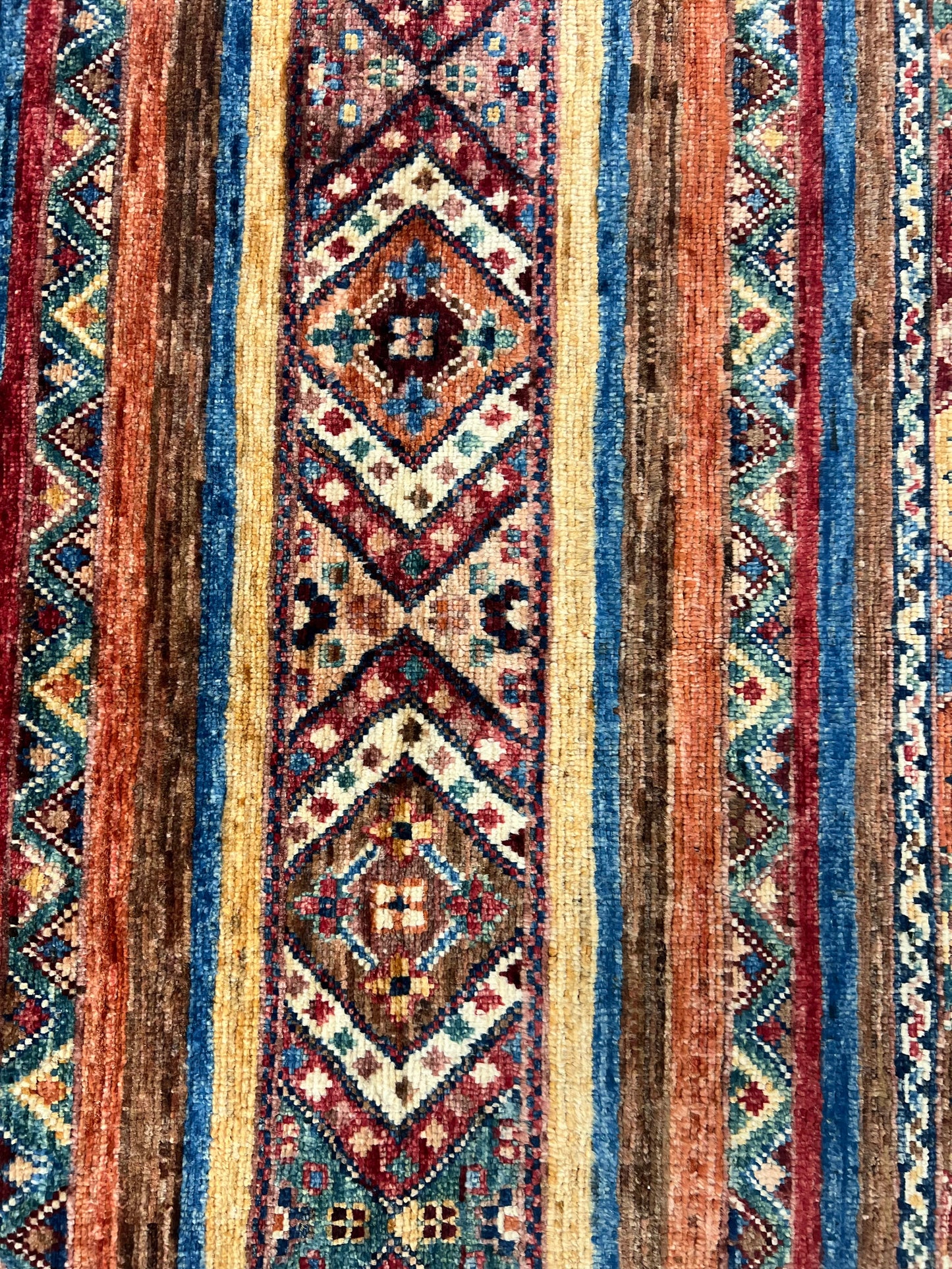 AFGHAN KHURJIN HAND-KNOTTED WOOL MULTICOLOR RUG (78 x 130 cm)