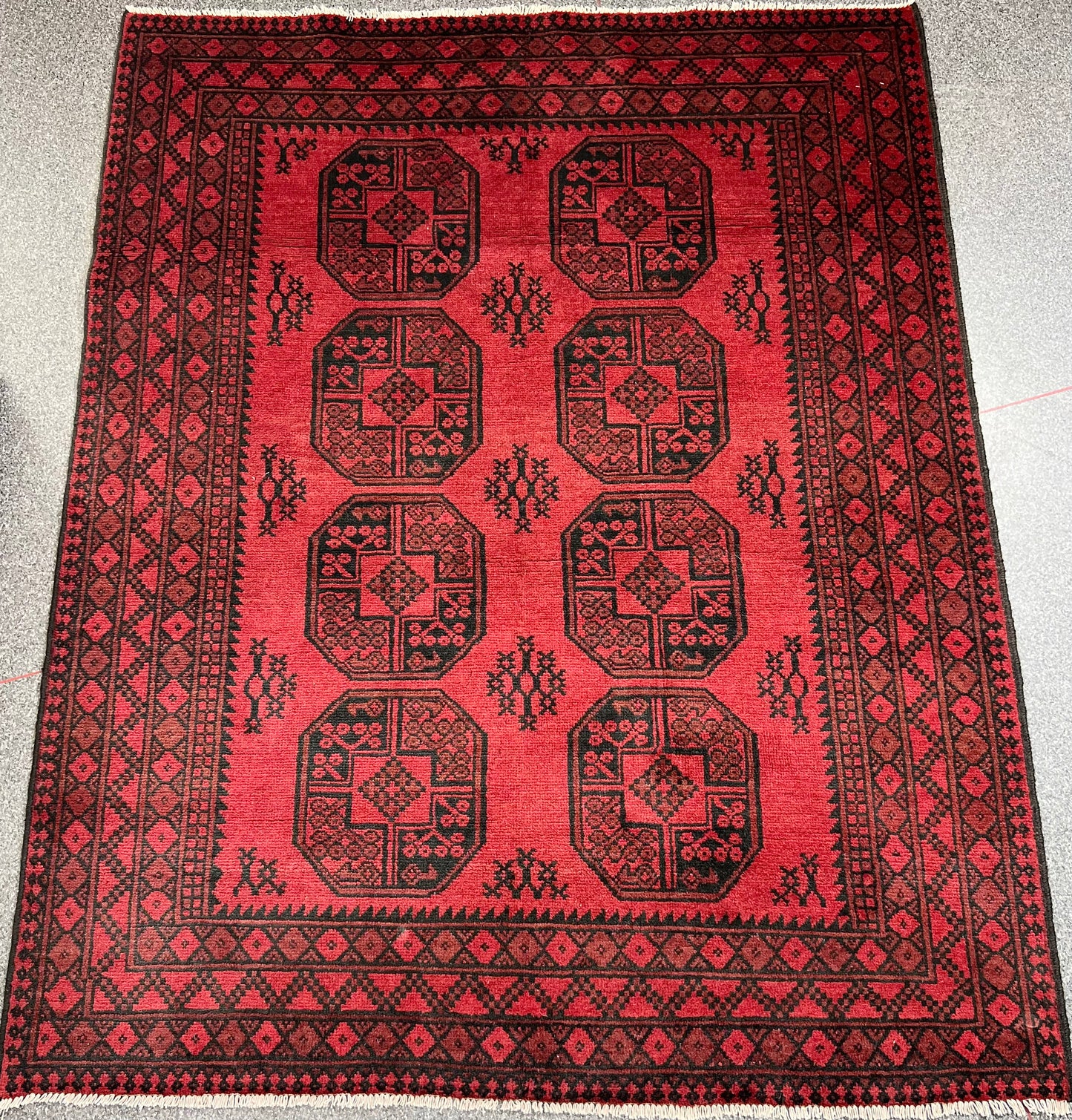 AFGHAN HAND-KNOTTED WOOL FIPA RUG (150 X 200 cm)