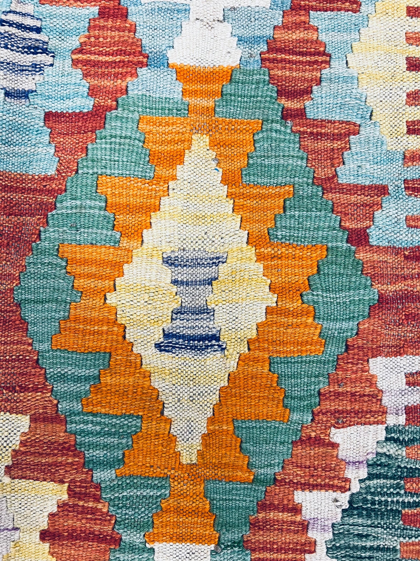 AFGHAN MULTICOLOR BOHO KILIM RUG (83 x 123 cm)
