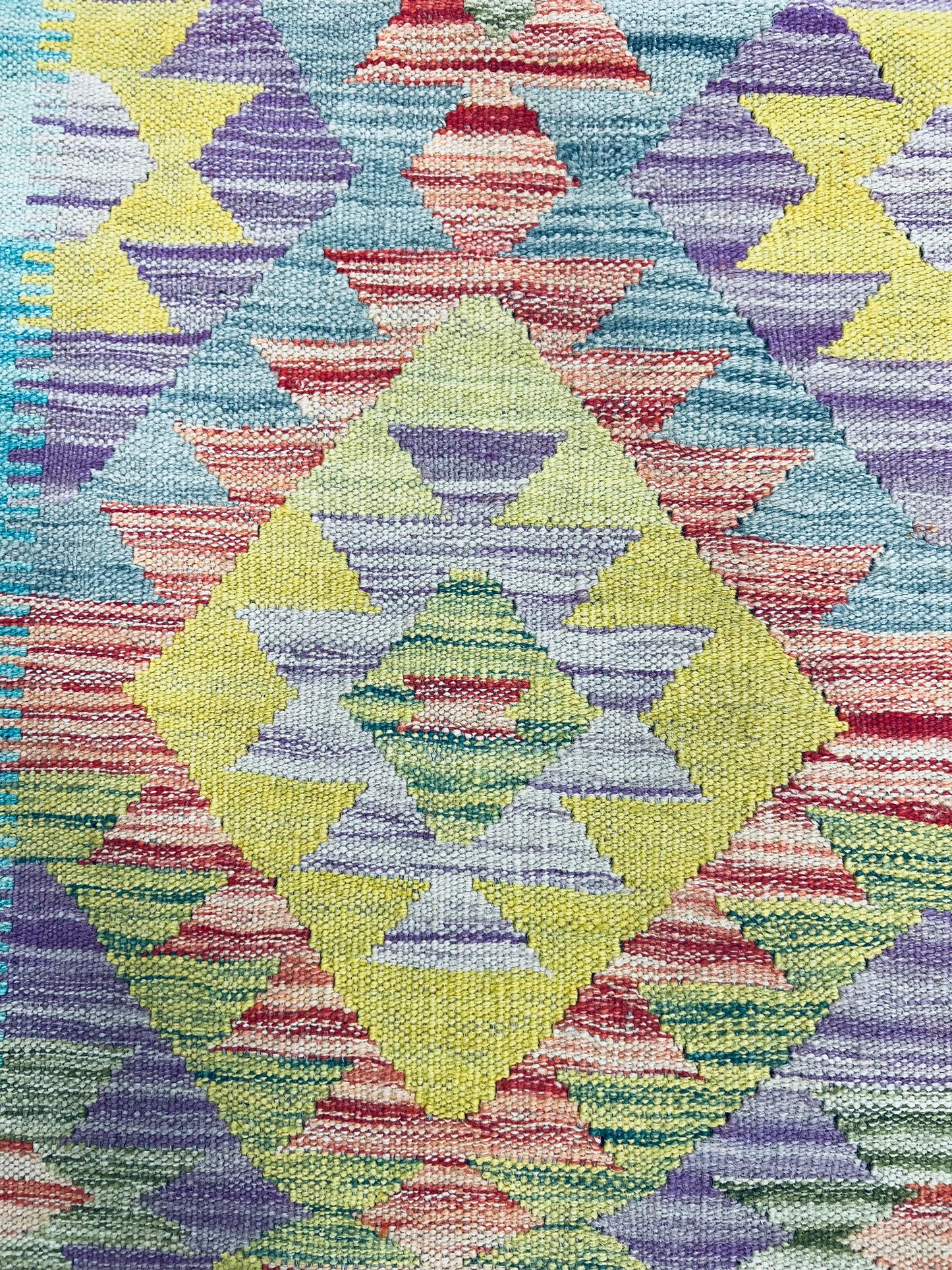 MULTICOLOUR AFGHAN BOHO KILIM RUNNER (65 X 200 cm)