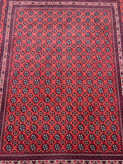 AFGHAN HANDWOVEN WOOL AFGHAN MOWRI GUL RUG (148 x 197 cm)