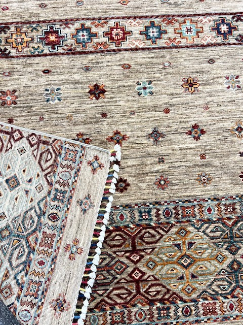 AFGHAN CHOBI HANDWOVEN WOOL RUG (150 x 203 cm)