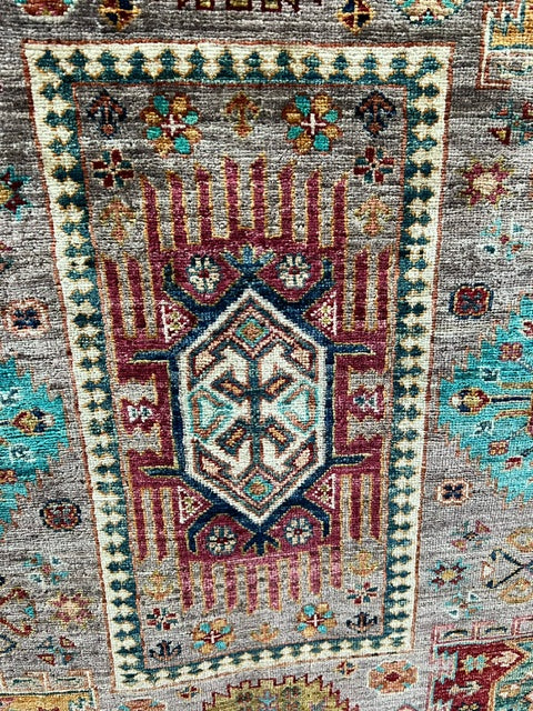 AFGHAN VEG DYE CHOBI WOOL RUG (253cm x 175cm)