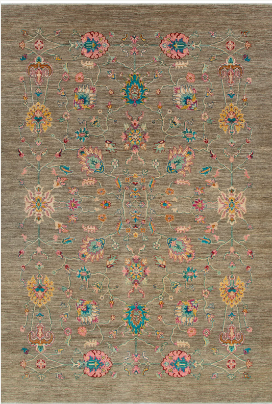 AFGHAN HANDKNOTTED WOOL ZIGOINA (199 x 278 cm)