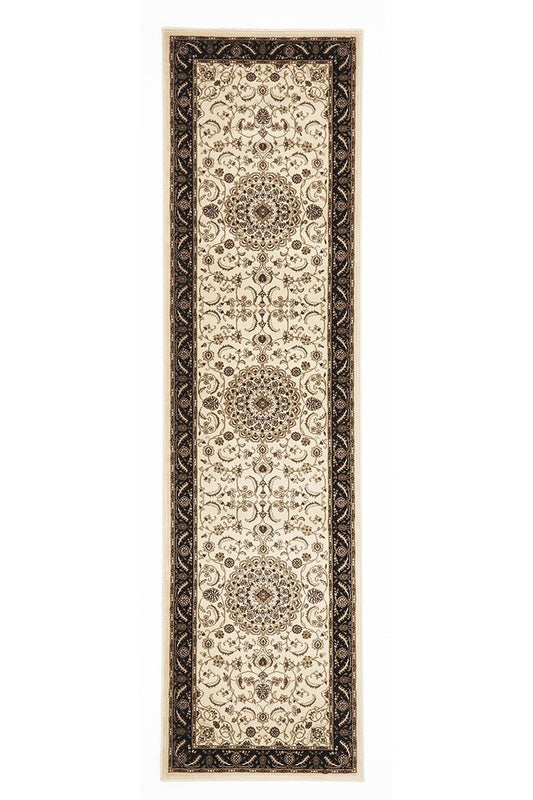 REGAL 9 IVORY BLACK RUNNER (80 x 300 cm)